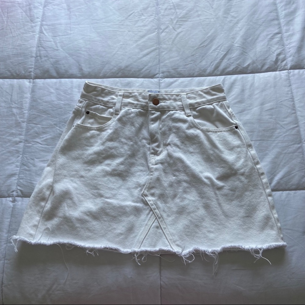 Princess Polly White Hallie Mini Skirt